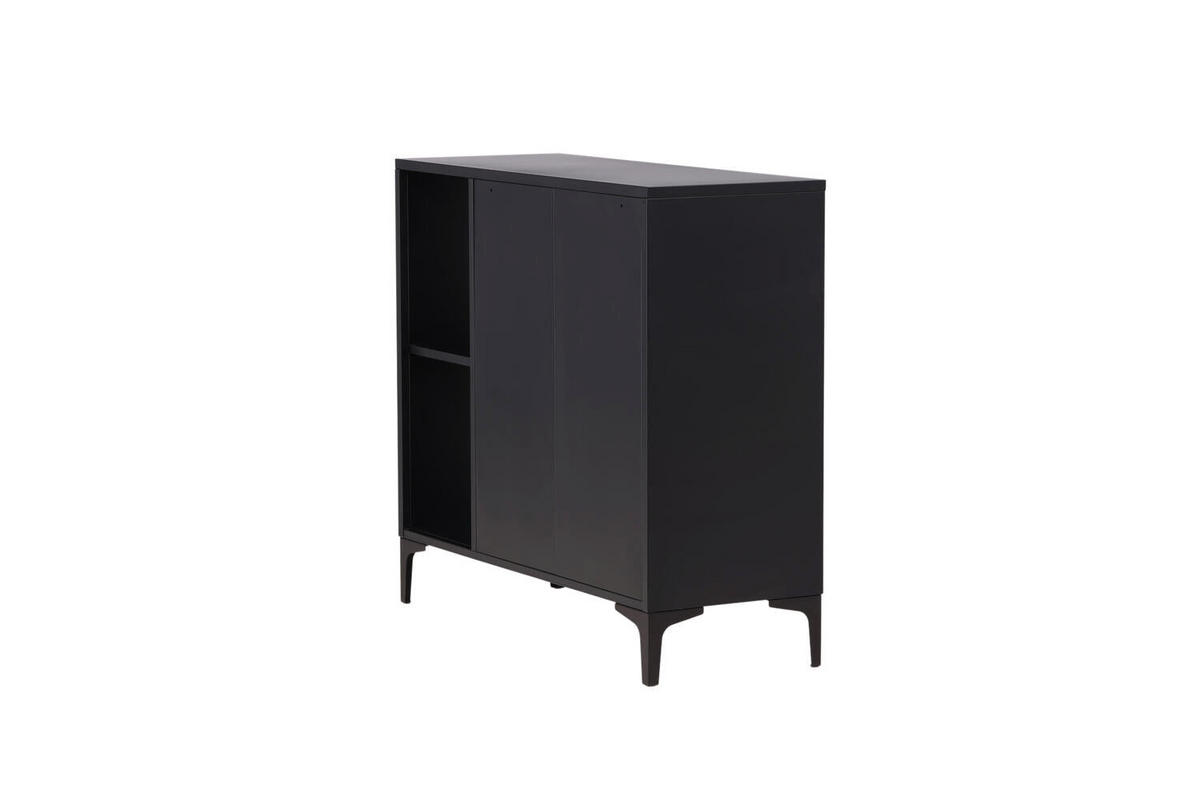 SIDEBOARD, Piring, Schwarz, Stahl, 110 x 42 x 100 cm - Schwarz, Metall (110/100/42cm) - ebuy24