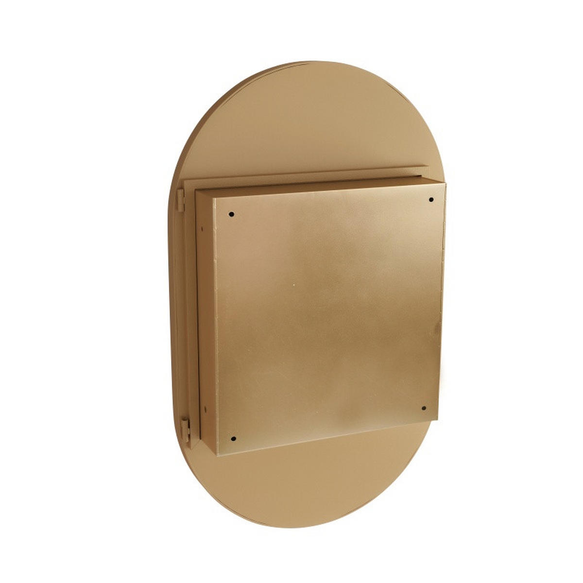 SPIEGELSCHRANK Bad Gold mit Metallrahmen und Wandmontage - Goldfarben, Glas/Holz (51/85/10cm) - PARAFTA HOME