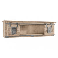 WANDREGAL Mango 130x25x35 whitewash lackiert RAILWAY #365 - Beige, Holz (130/35/25cm) - Massivmoebel24