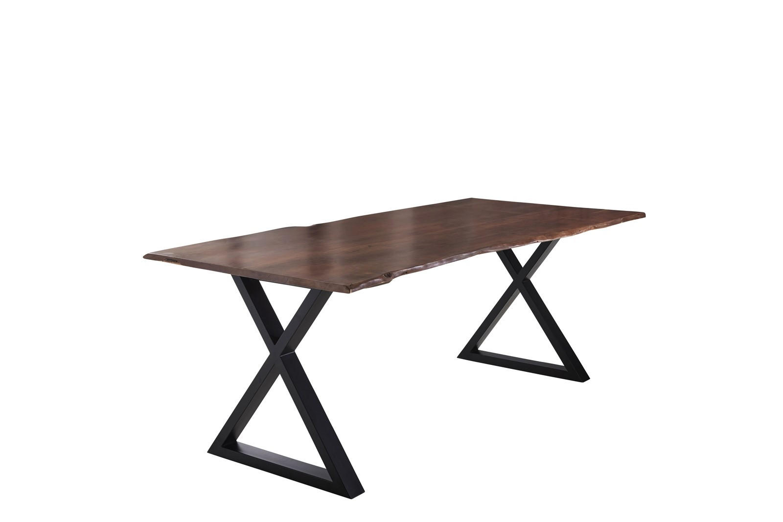 ESSTISCH LUBIN - Schwarz/Braun, Holz/Metall (100/220/77cm) - SAM