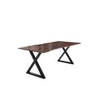 ESSTISCH LUBIN - Schwarz/Braun, Holz/Metall (100/220/77cm) - SAM