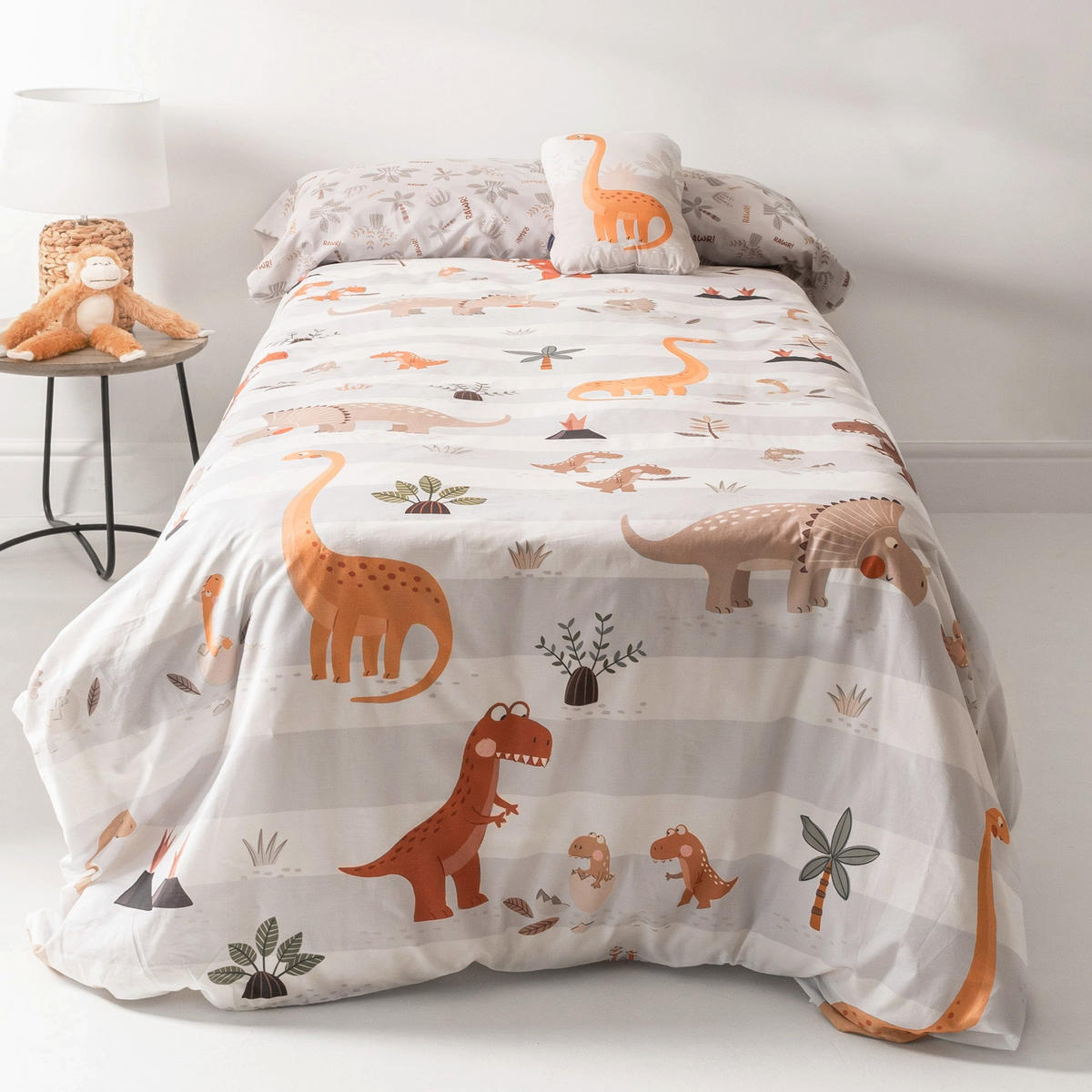 BETTBEZUG set 2 teiliges Dino family 155x220 cm (Komfortgrösse) - Multicolor, Textil (155/220cm) - Happy Friday