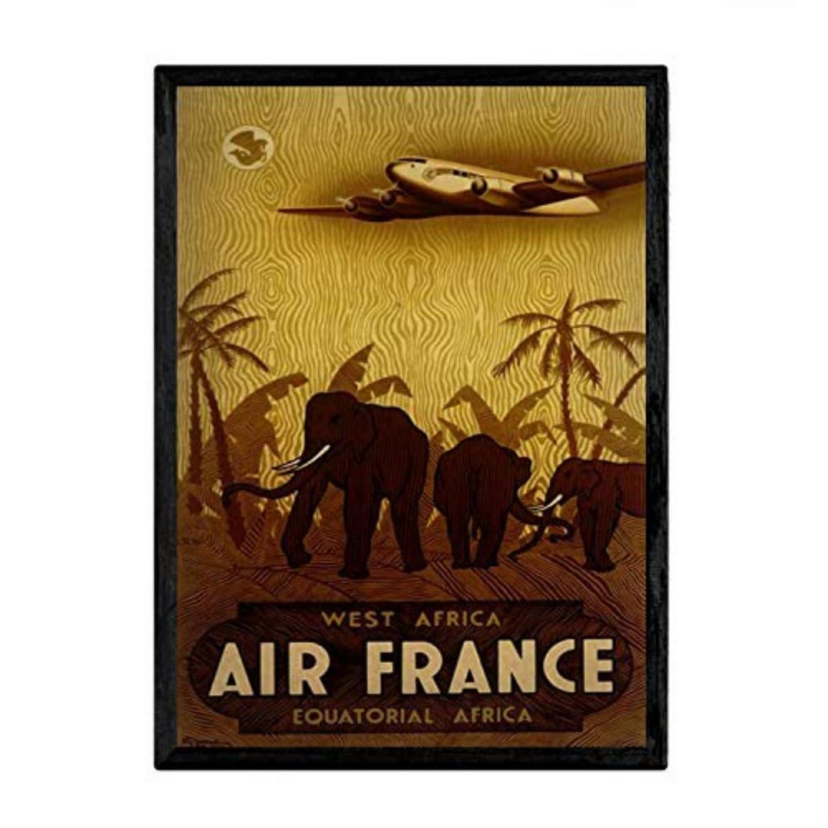 POSTER Air France Vintage A3 Rahmenlos - Klar, Papier (29.7/5/42cm) - Nacnic