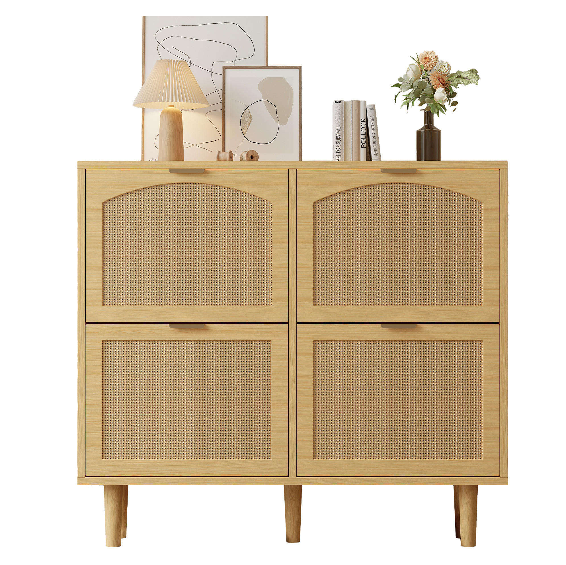 SCHUHSCHRANK 100/90/25 cm Eichefarben aus Spanplatte mit Verstellböden - Naturfarben, Holzwerkstoff (100/90/25cm) - OKMYHOME