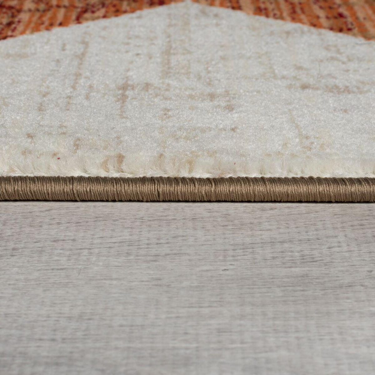 TEPPICH mit Fransen OGMORE, geometrisch, Rot-Blau, 80 x 154 cm - Rot, Textil (80/154cm) - KADIMA DESIGN