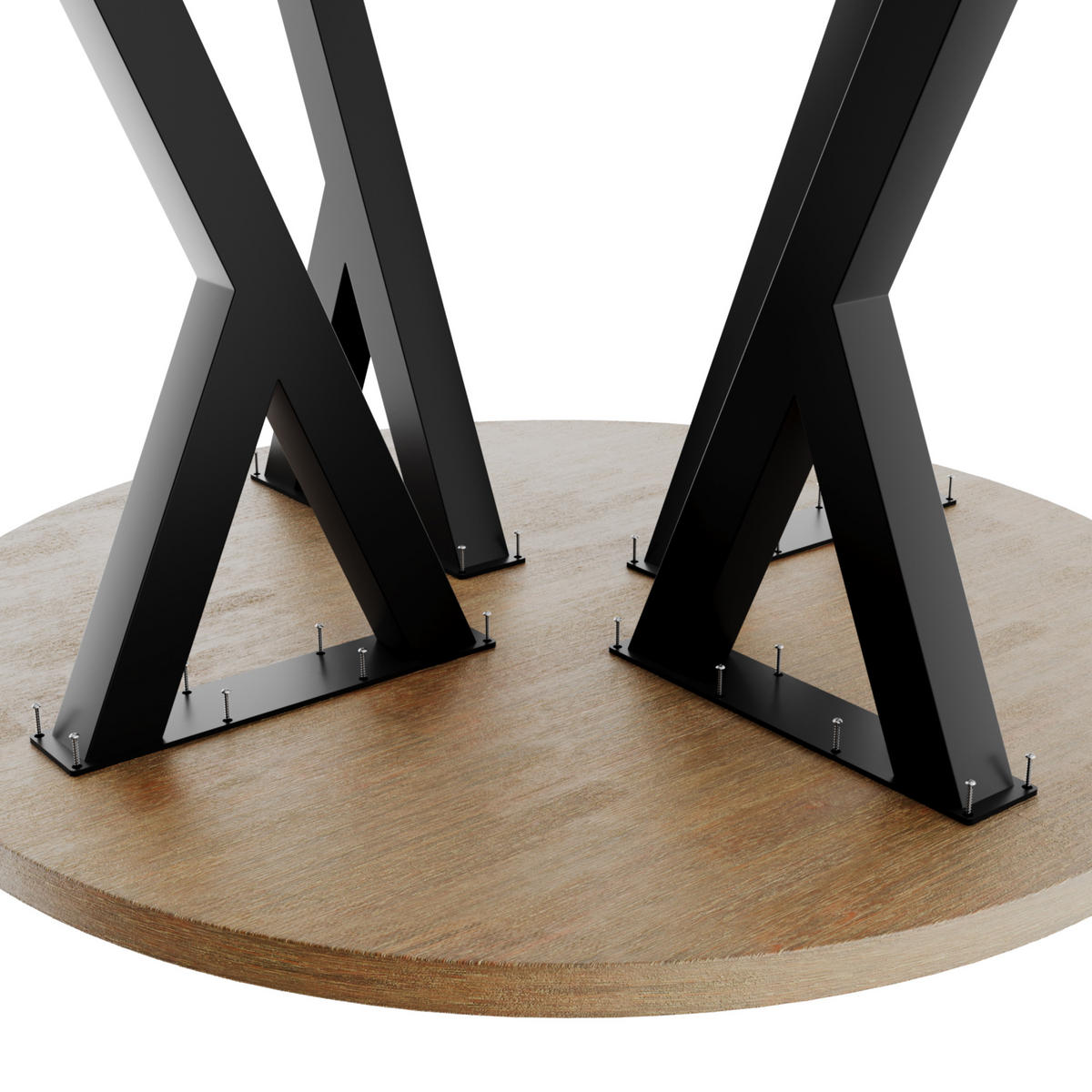 TISCHBEINE Lucida 4er-Set Schwarz 72cm - Schwarz, Metall (40/72/8cm) - Metalo Pro