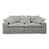 SOFA NETTA Grau Cord - Braun/Grau, Birkenholz/Textil (226/90/116cm) - KAWOLA