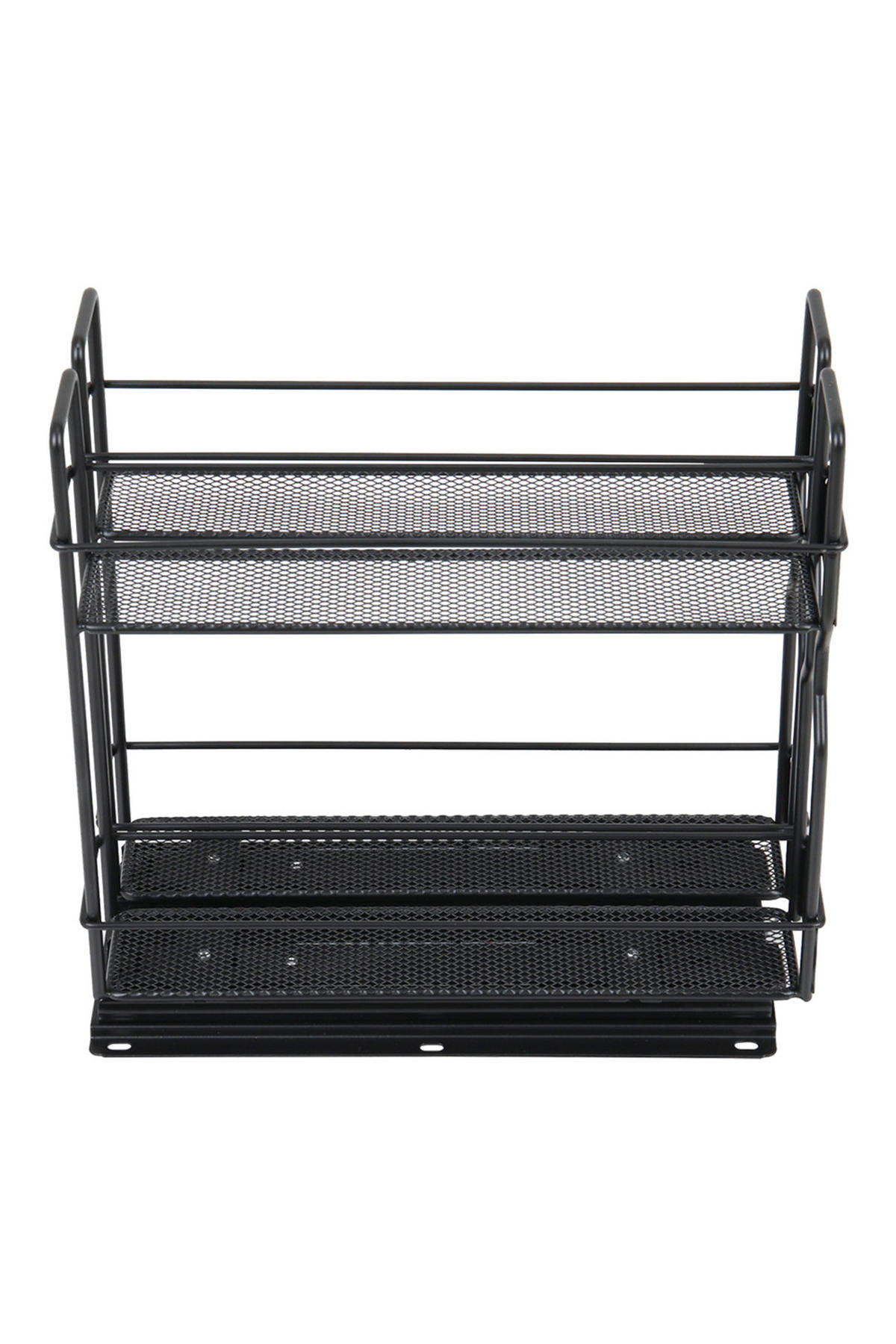 GEWÜRZREGALE mit Schienen Parallele ausziehbare - Schwarz, Metall (26.5/26.1/13.2cm) - Livingandhome