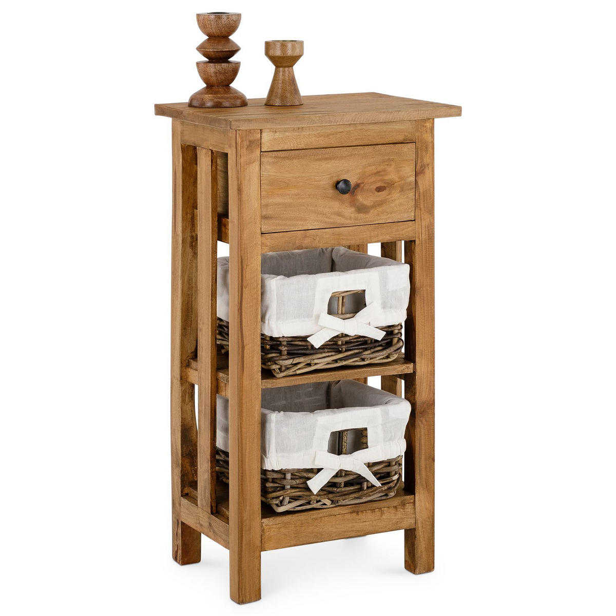 NACHTTISCH TOURNETTE - Braun, Holz (39/71/28cm) - IDIMEX