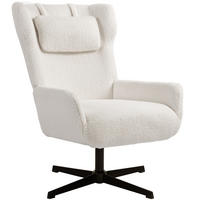 SESSEL Polyester Metall Cremeweiß - Weiß, Metall (74/102/86.5cm) - HOMCOM