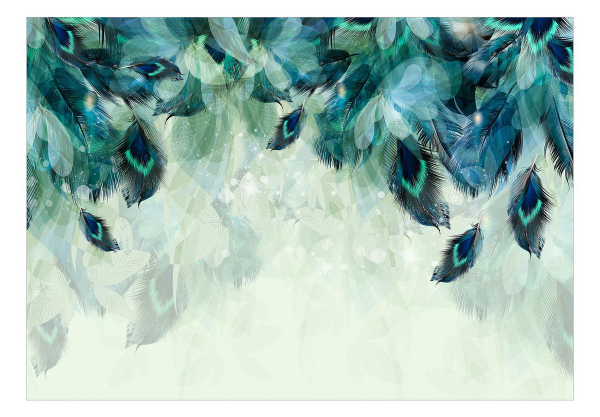 SELBSTKLEBENDE FOTOTAPETE 441/315 cm - Blau/Grün, Kunststoff/Textil (441/1cm) - KUNSTLOFT