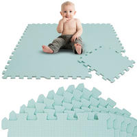 SPIELMATTE ab Null - 90 cm Baby Puzzlematte Mint - Mintgrün, Kunststoff (30/30cm) - Littletom