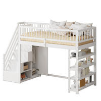 HOCHBETT 90/200 cm weiß mit Sicherheitsausschnitt und Stauraum - Weiß, Holz (90/200cm) - OKWISH