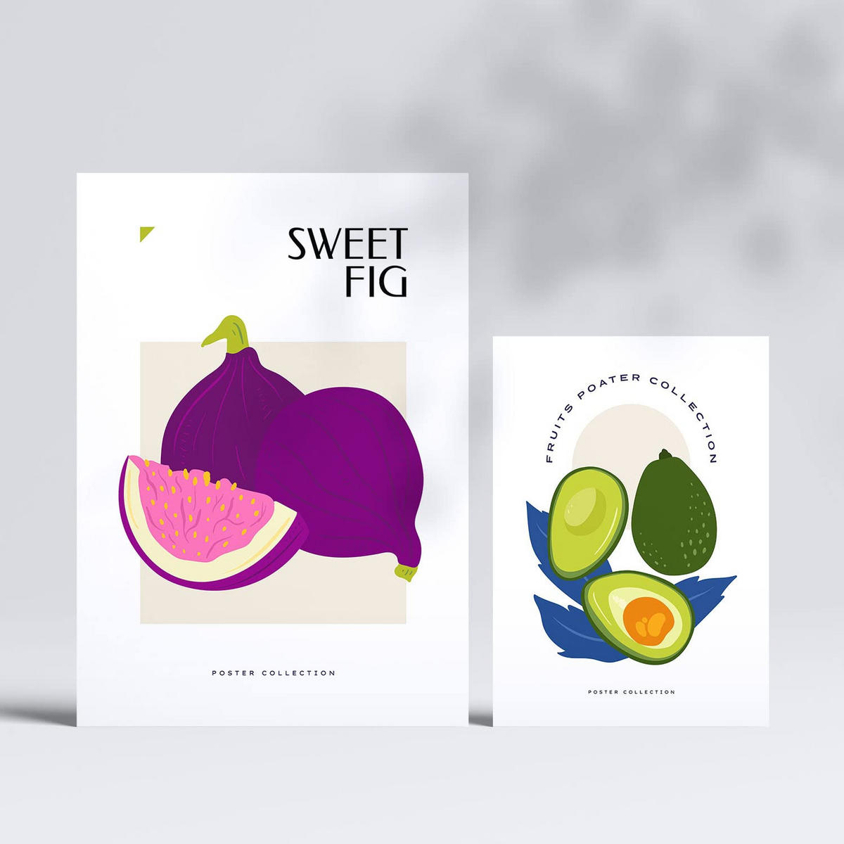 POSTER Set Mit 6 Lebensmittel Und Ernährungs Obst Collage A3 & A4 Rahmenlos - Klar, Papier (29/3cm) - Nacnic