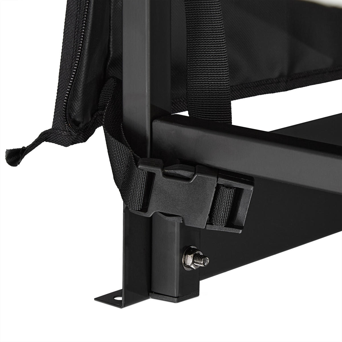 KAMINHOLZREGAL - Schwarz, Textil/Metall (200/110/29cm) - Relaxdays