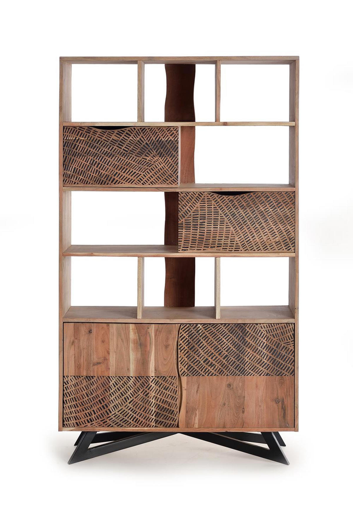 BÜCHERREGAL aus Akazienholz - Braun, Holz (102/180/38cm) - Giner y Colomer