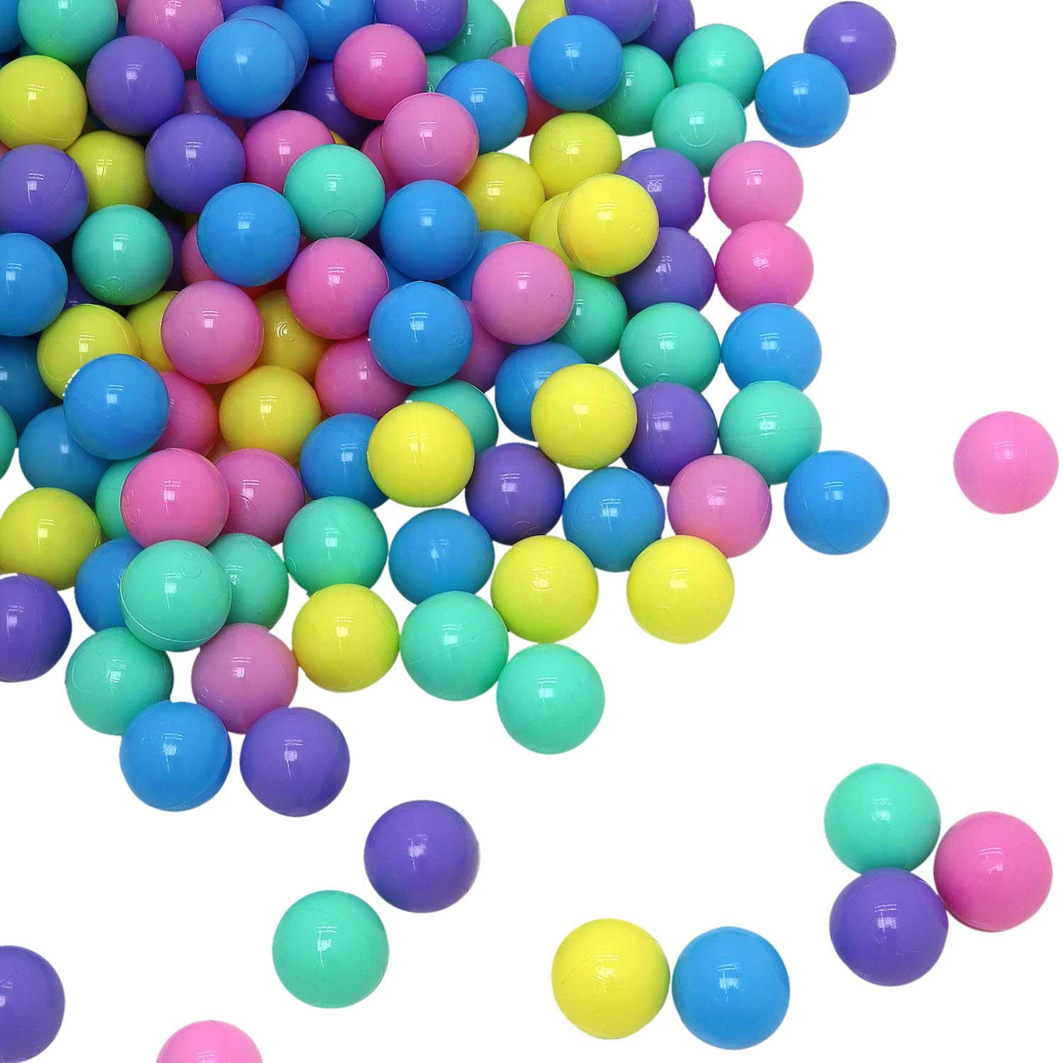 BÄLLEBAD-BÄLLE 50 Stück, Macaron, 5.5cm - Multicolor, Kunststoff (5.5/5.5/5.5cm) - Littletom