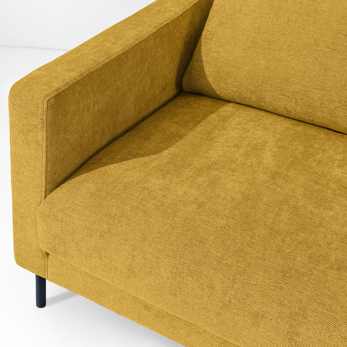 SOFA LUMO, 3-Sitzer, Gelb - Gelb/Schwarz, Holz/Holzwerkstoff (198/90/95cm) - KONSIMO®