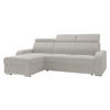 ECKSOFA Oslo 2rLC - Silberfarben/Grau, Holz/Textil (235/170cm) - MIRJAN24
