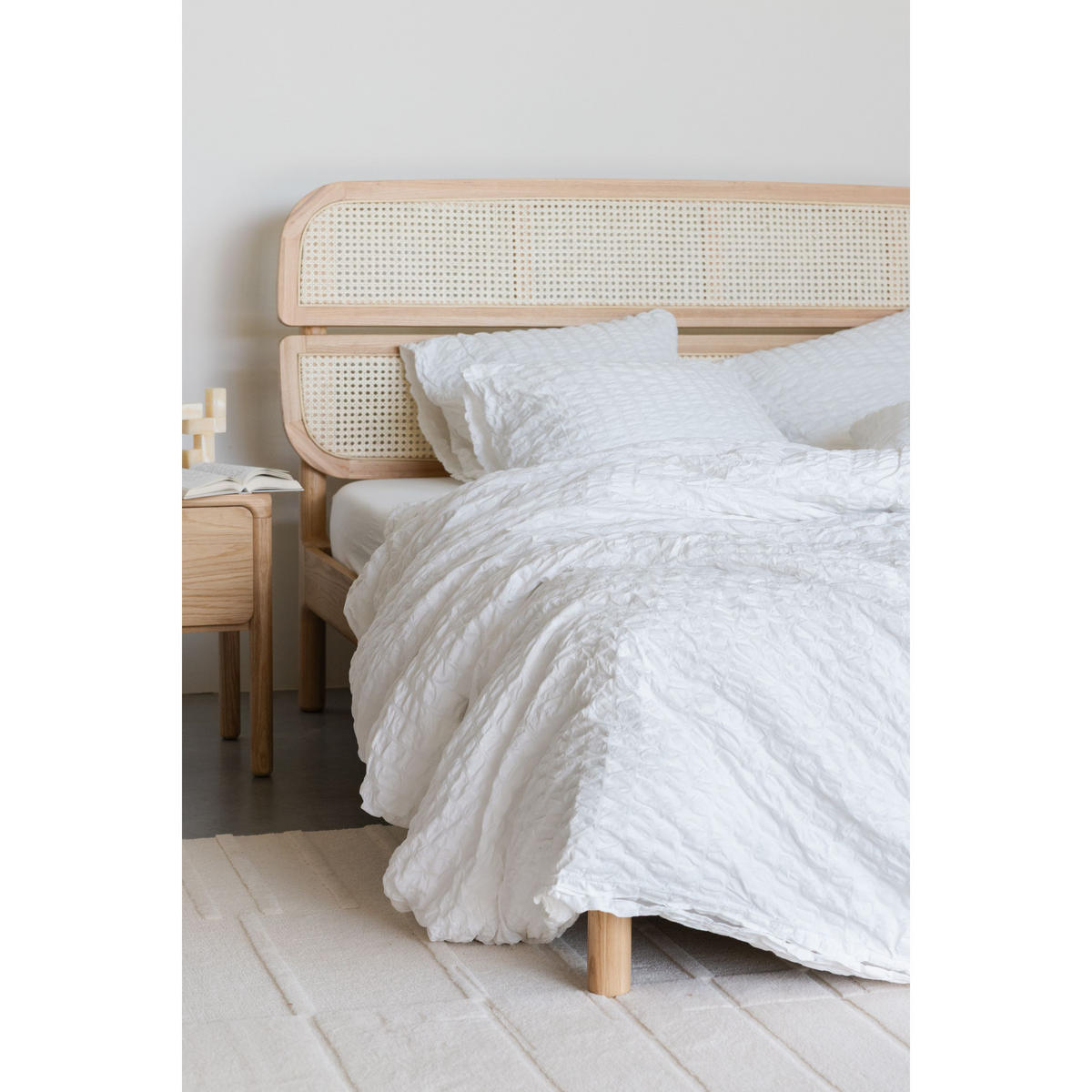 BETT Storm Naturel/Webbing 160 cm - Naturfarben, Holz (160/200cm) - Zuiver