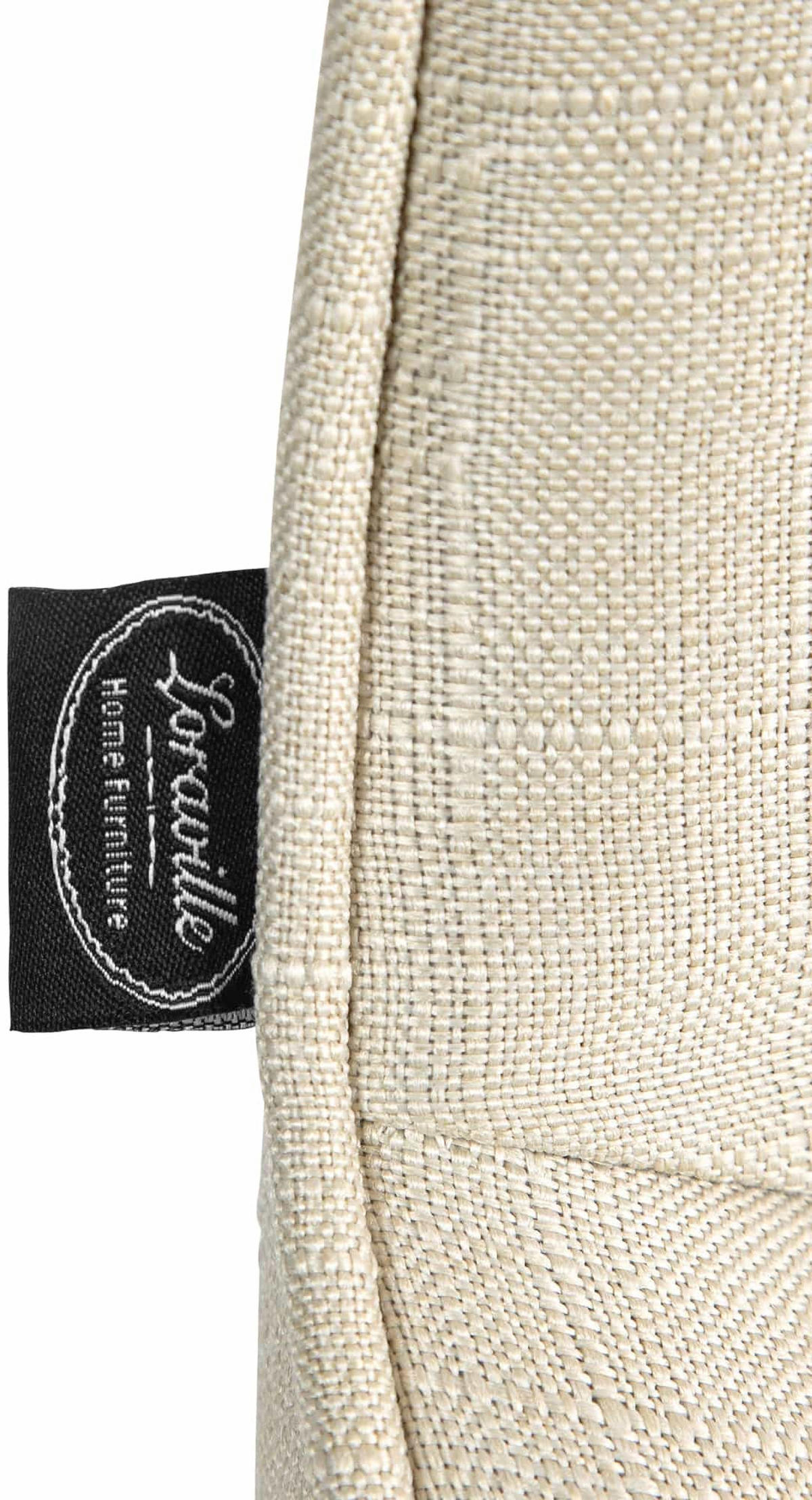 BARHOCKER Stoff creme - Creme/Weiß, Textil/Metall (49/85/51cm) - CLP