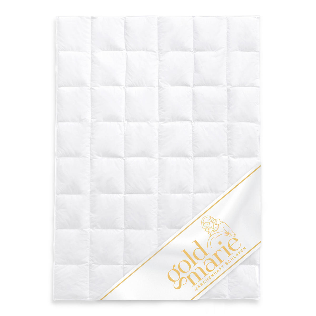 GANZJAHRESBETTDECKE MARIE Entendaunen medium - Weiß, Naturmaterialien/Textil (155/220cm) - Goldmarie 