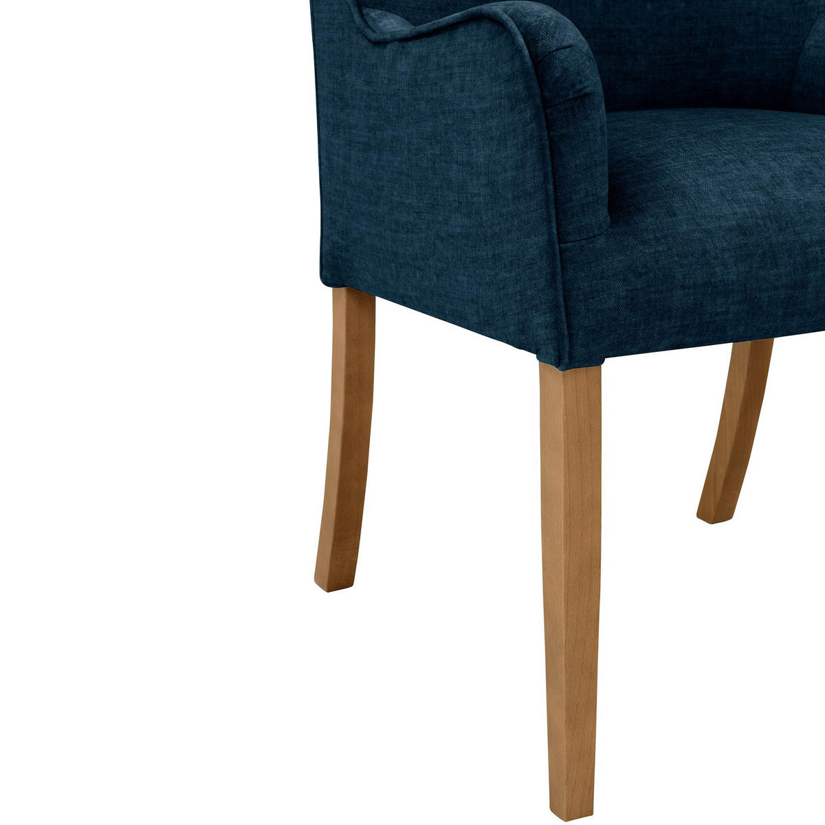 POLSTERSTUHL Katryn Samtvelours dunkelblau - Dunkelblau, Kunststoff (55/81/58cm) - 58aufmkessel