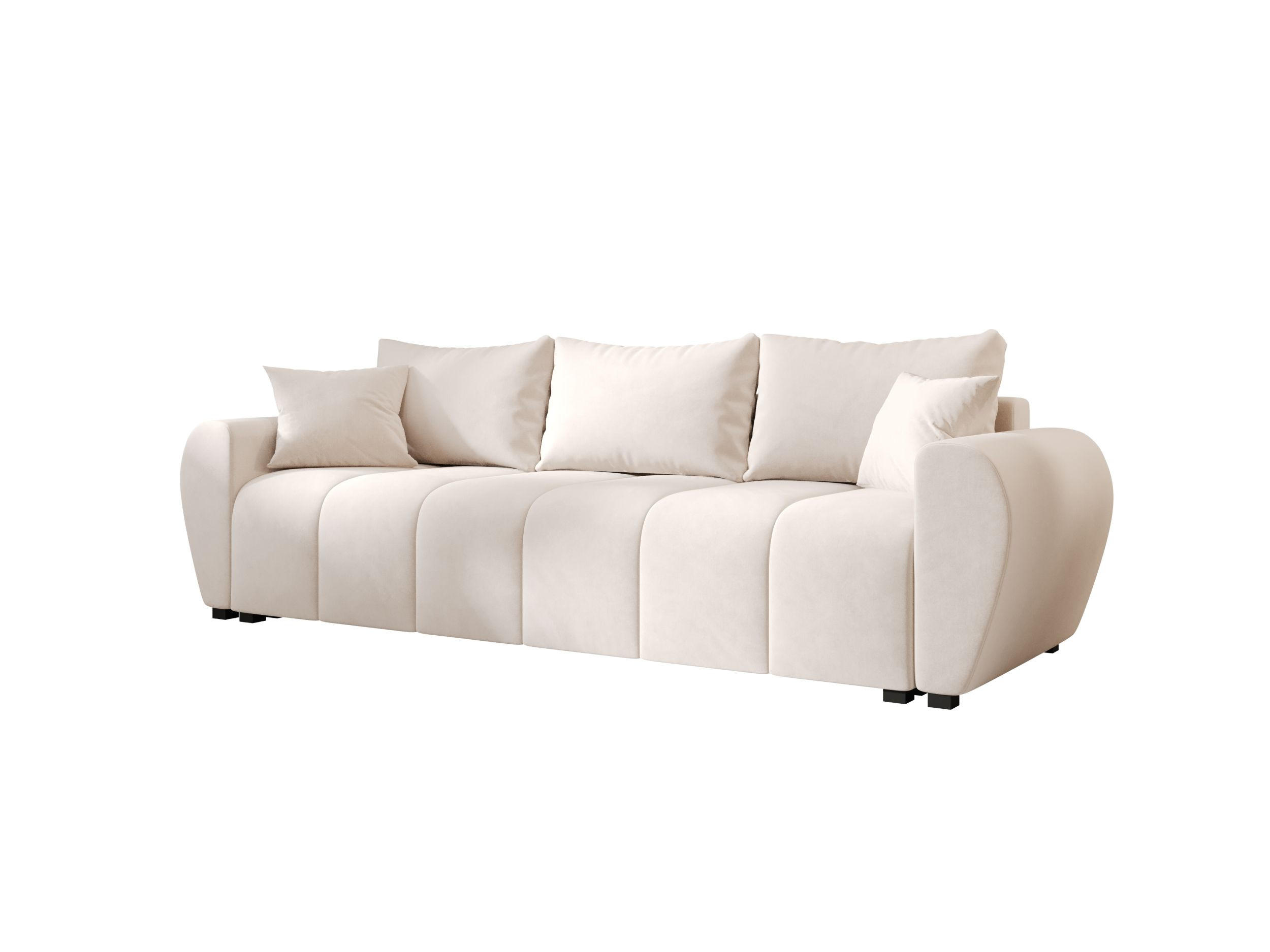 SOFA MOLISA mit Schlaffunktion ITAKA 16 mit Stauraum - Creme, Textil (86/82/246cm) - Bedante