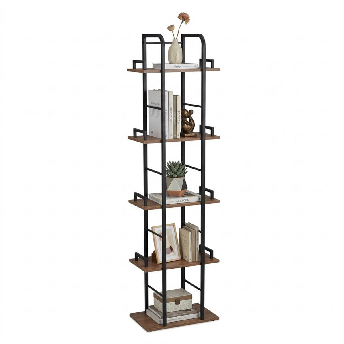 REGÁL - různobarevná, kov/kompozitní dřevo (38/143/24cm) - Relaxdays