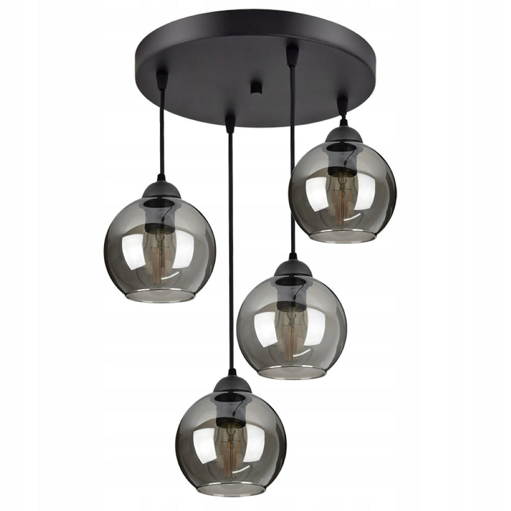 PENDELLEUCHTE HAGEN - Schwarz, Glas/Metall (40/40/70cm) - kiki design