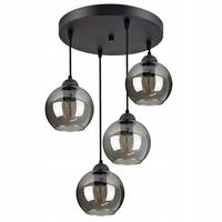 PENDELLEUCHTE HAGEN - Schwarz, Glas/Metall (40/40/70cm) - kiki design