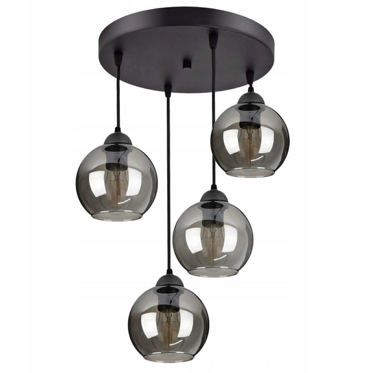 PENDELLEUCHTE HAGEN - Schwarz, Glas/Metall (40/40/70cm) - kiki design
