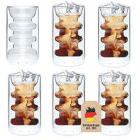 KAFFEE GLÄSER 260ml (6-tlg.) - Transparent, Glas - Intirilife