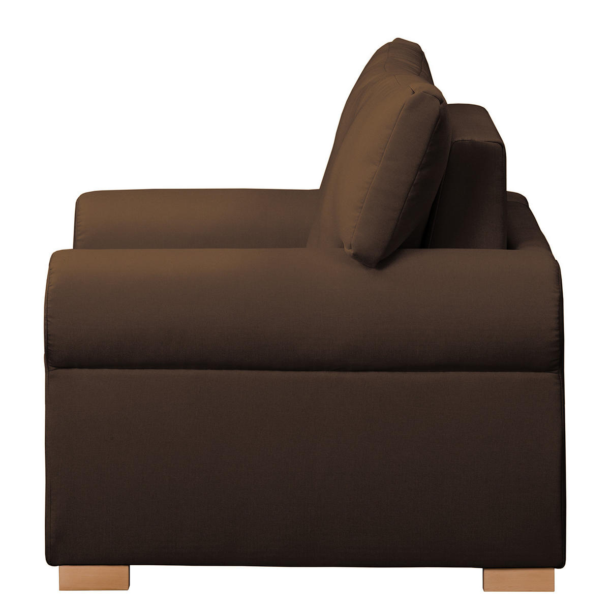 SCHLAFSOFA mit Husse - Dunkelbraun/Buchefarben, Buchenholz/Textil (125/90/90cm) - home24