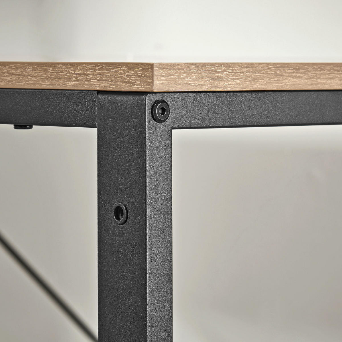 COMPUTER-SCHREIBTISCH mit regal, sonoma-eiche/schwarz - Sonoma Eiche, Holzwerkstoff (60/120/120cm) - A2A Home