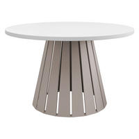 COUCHTISCH Circolo Cashmere - Kaschmir/Weiß, Holzwerkstoff/Metall (75/75/45cm) - MIRJAN24