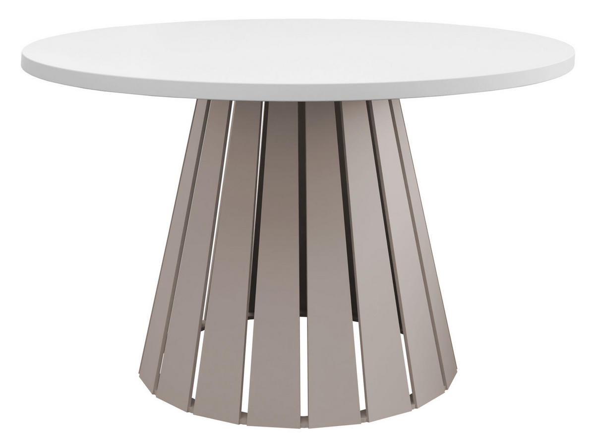 COUCHTISCH Circolo Cashmere - Kaschmir/Weiß, Holzwerkstoff/Metall (75/75/45cm) - MIRJAN24