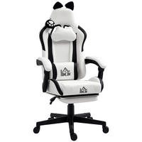 GAMING-STUHL Weiß 65.0/62.0/124.0 cm - Weiß, Kunststoff (62/124/65cm)