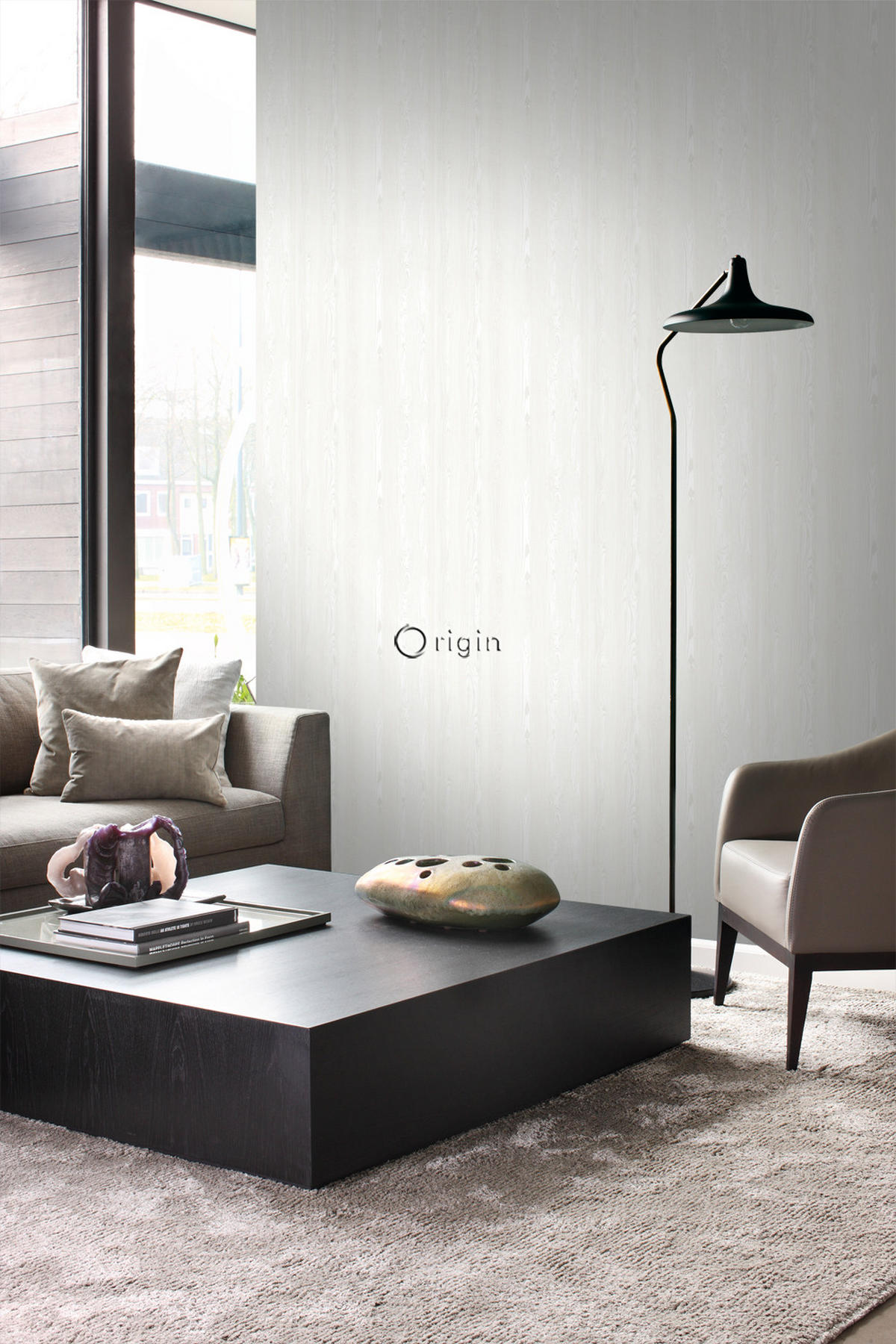 TAPETE Holzoptik 53 cm x 10.05 m - Weiß, Papier (53/1000cm) - Origin Wallcoverings