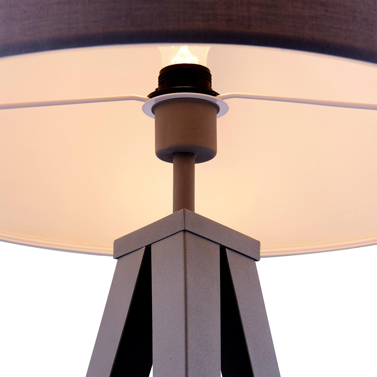 STEHLEUCHTE Grau - Grau, Metall (157/55/157cm) - Teamson Home