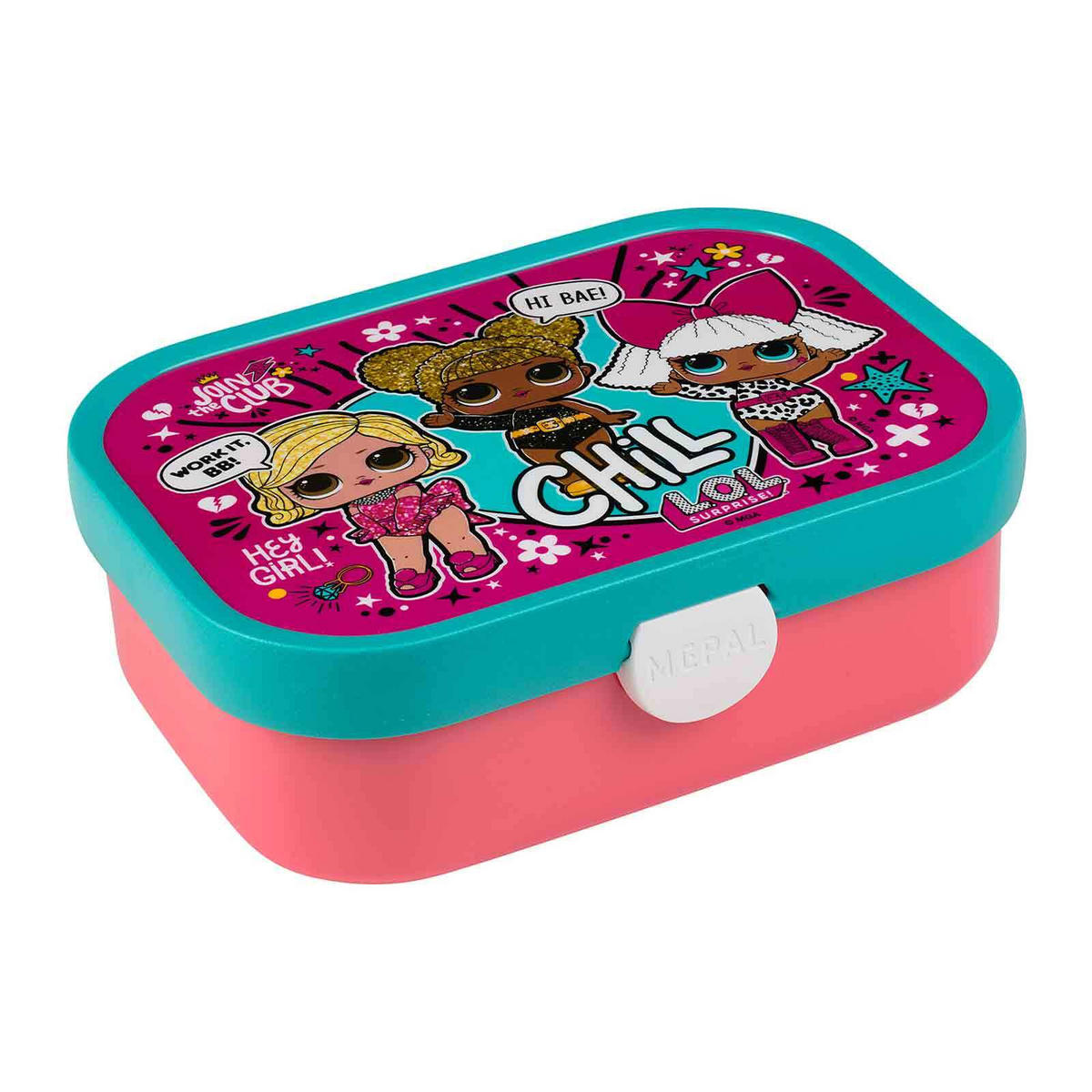 BROTDOSE Campus L.O.L. Surprise 700 ml - Türkis/Pink, Kunststoff (13.2/6.1/17.8cm) - Mepal