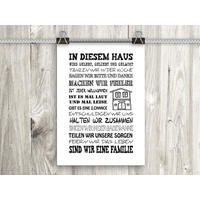POSTER DIN A4 21x29,7 cm Familie Zuhause Spruch - Weiß, Papier (21/29.7/2cm) - artissimo