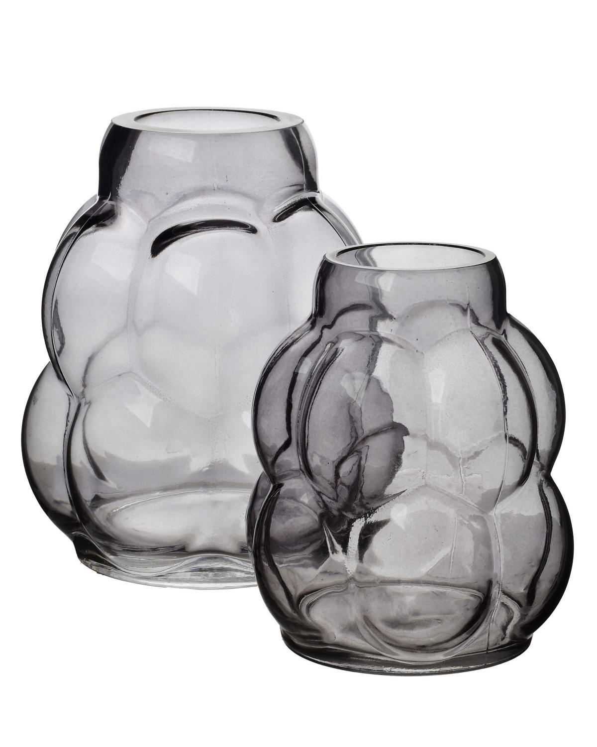 VASE Serenite Grau Glas - Grau, Glas (19cm) - Mondex