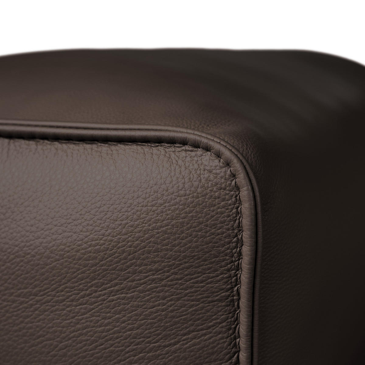 3-SITZER ECKSOFA mit Recamiere - Dunkelbraun/Schwarz, Leder/Kunststoff (295/231cm) - home24