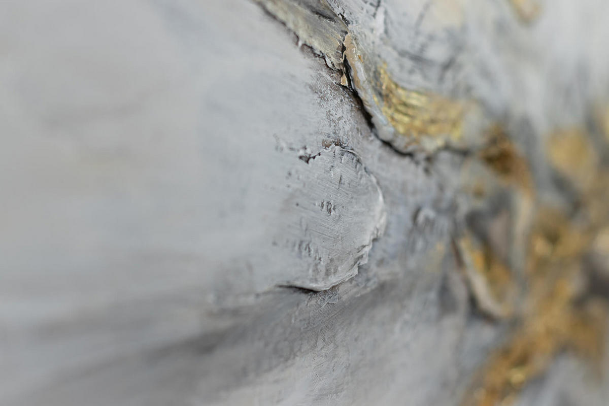 ACRYLBILD HANDGEMALT 120/60 cm - Silberfarben/Grau, Holz/Textil (120/60cm) - KUNSTLOFT