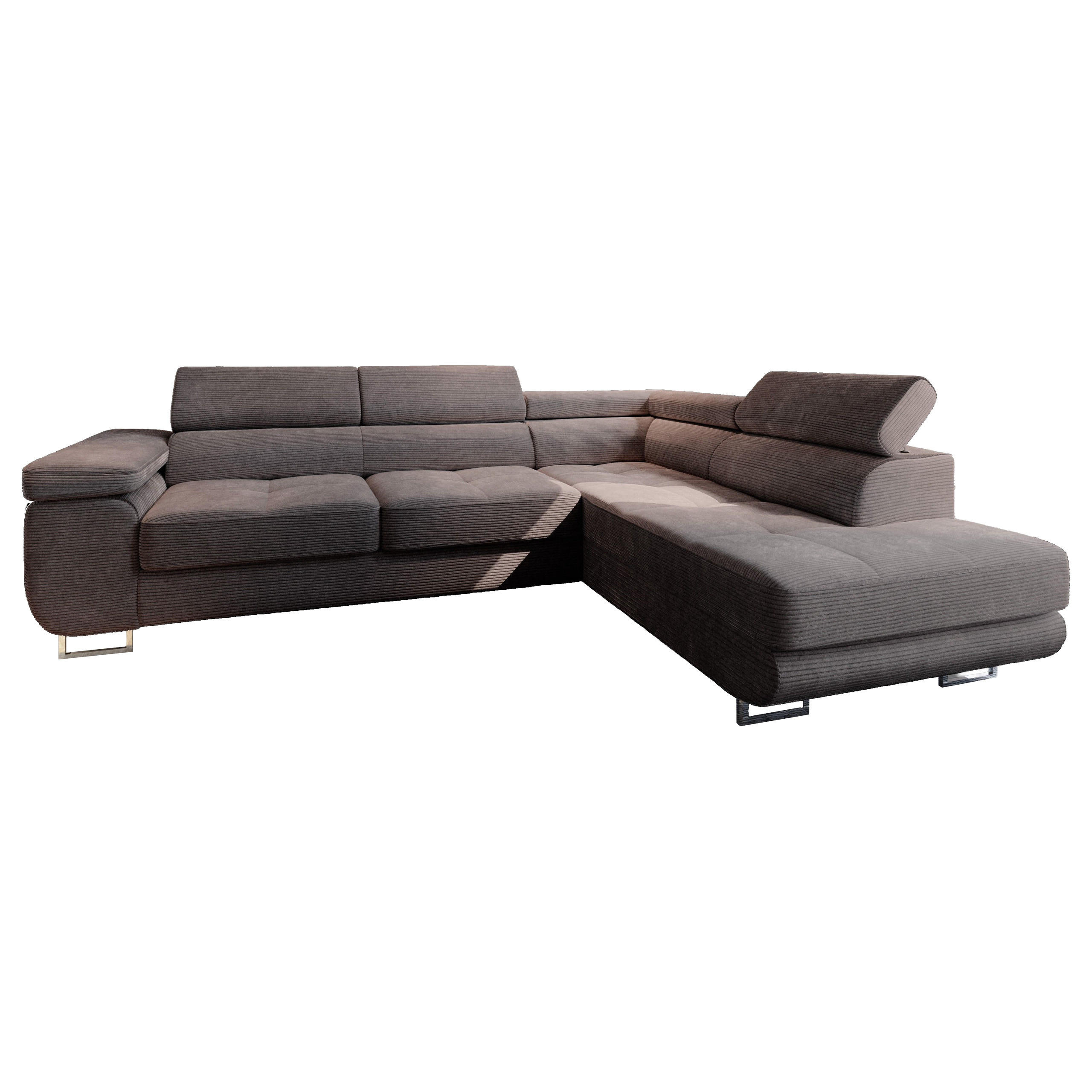 Masseno Ecksofa Braun 276x202 cm