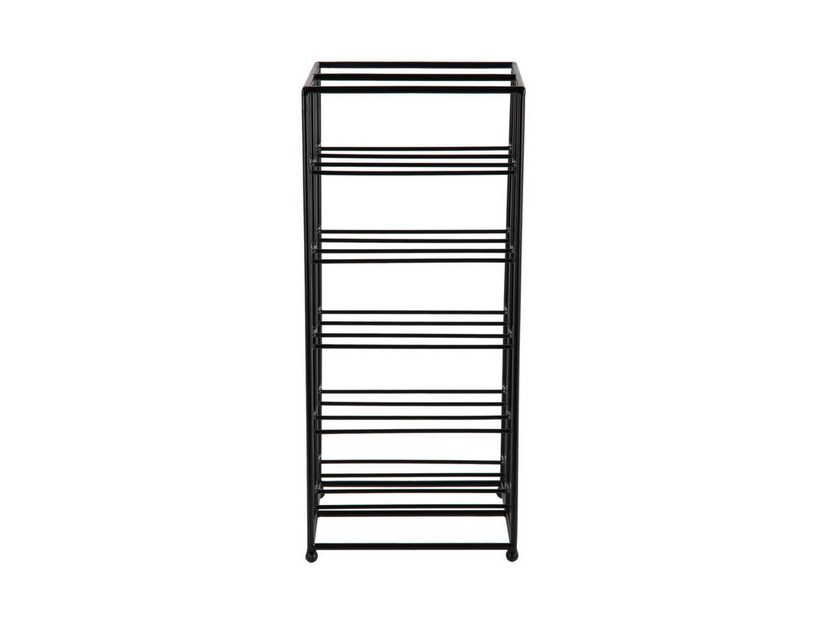 WEINREGAL Dual Floor 25/22/57 cm - Schwarz, Metall (22/57/25cm) - Present Time