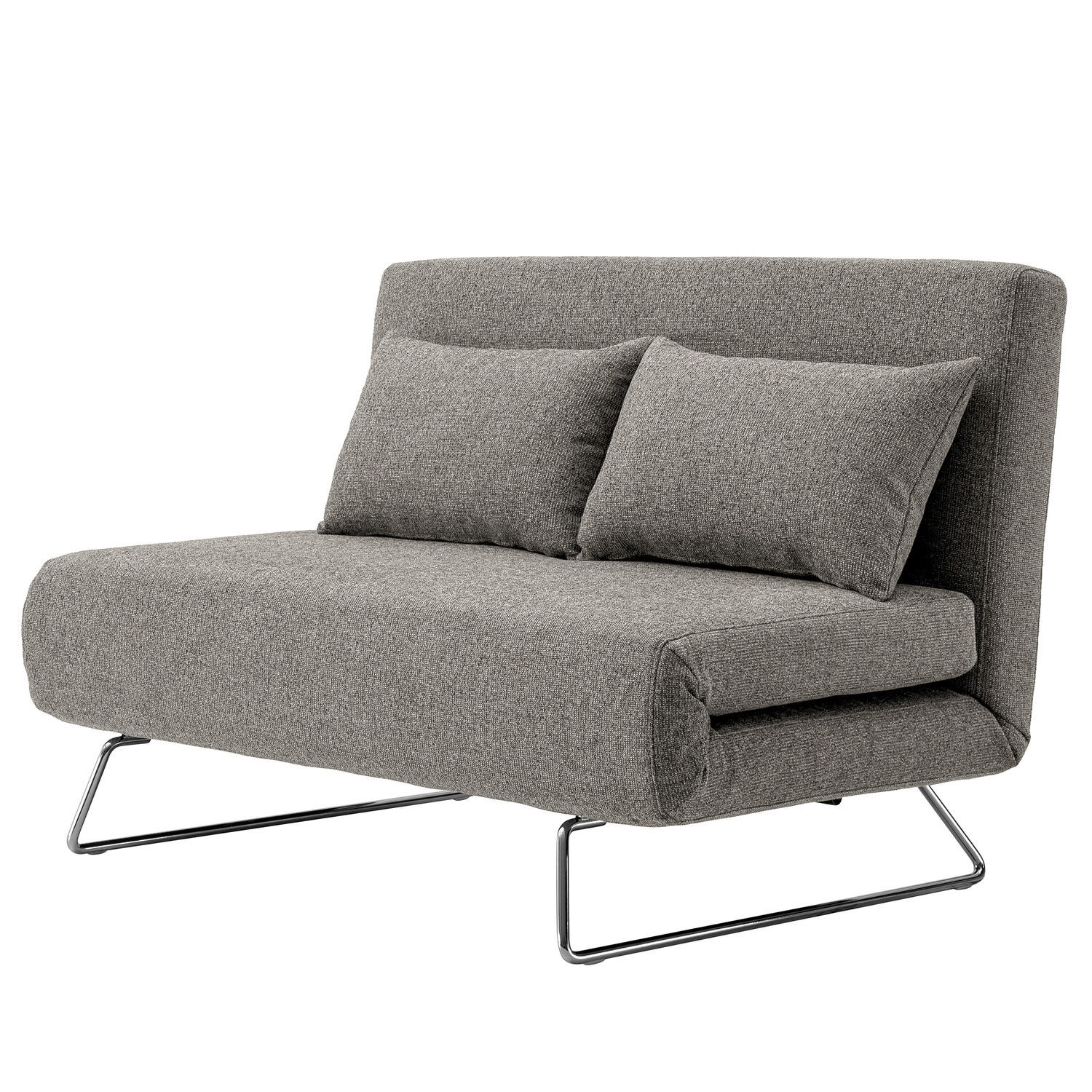 SCHLAFSOFA - Chromfarben/Grau, Textil (130/85/87cm) - home24