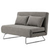 SCHLAFSOFA - Chromfarben/Grau, Textil (130/85/87cm) - home24