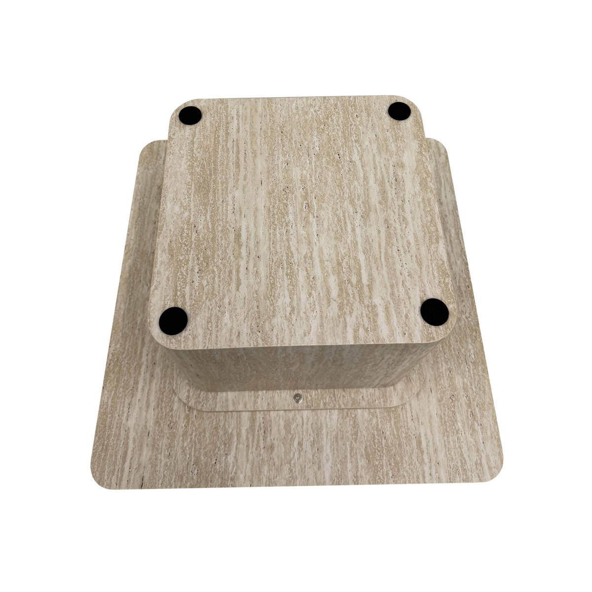 COUCHTISCH, Holzeffekt - Beige, Holz (80/80/45cm) - Oviala